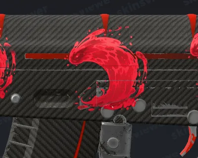 Ruby Wave (Lenticular) sticker on the AK-47 Redline at 50% scrape