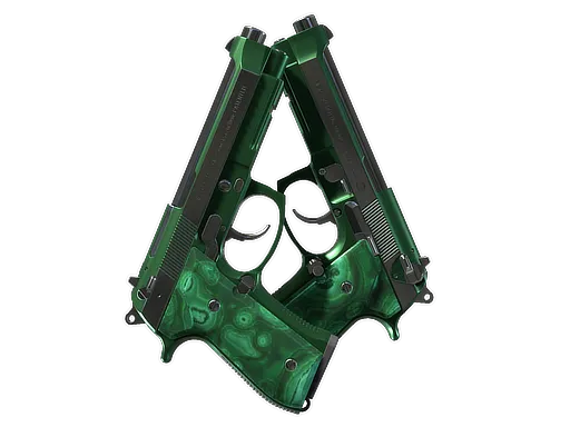CS2 Dual Berettas | Polished Malachite skin