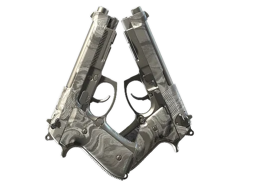 CS2 Dual Berettas | Silver Pour skin